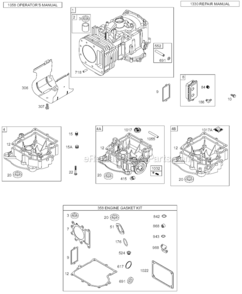 Page A Diagram and Parts List for 311707 0132-E1 Briggs and Stratton Engine
